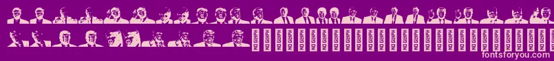 TrumpRegular Font – Pink Fonts on Purple Background