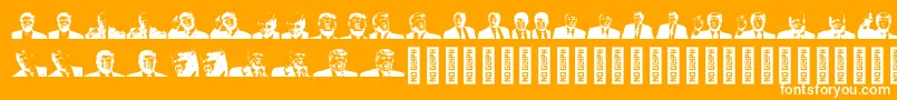 TrumpRegular Font – White Fonts on Orange Background