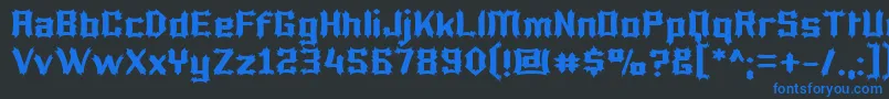 Luciferius Font – Blue Fonts on Black Background
