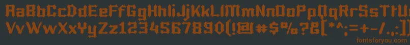 Luciferius Font – Brown Fonts on Black Background