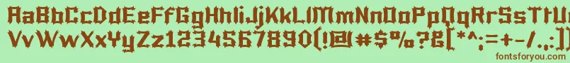 Luciferius Font – Brown Fonts on Green Background