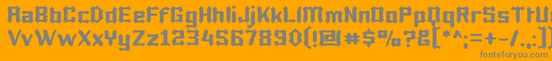 fuente Luciferius – Fuentes Grises Sobre Fondo Naranja