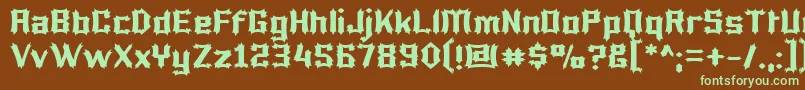 Luciferius Font – Green Fonts on Brown Background