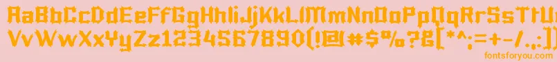 Luciferius Font – Orange Fonts on Pink Background