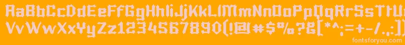 Luciferius Font – Pink Fonts on Orange Background