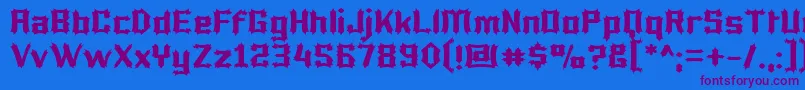 Luciferius Font – Purple Fonts on Blue Background