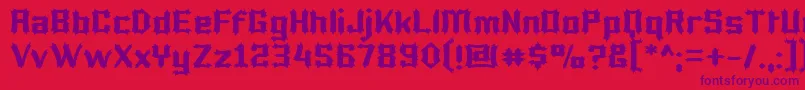 Luciferius Font – Purple Fonts on Red Background