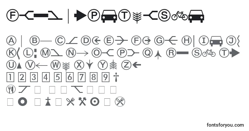A fonte FormatPiTwoSsi – alfabeto, números, caracteres especiais