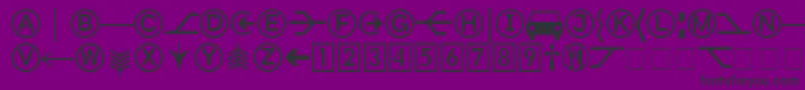 FormatPiTwoSsi-Schriftart – Schwarze Schriften auf violettem Hintergrund