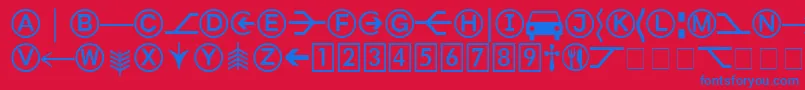 FormatPiTwoSsi Font – Blue Fonts on Red Background