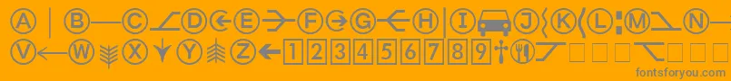 FormatPiTwoSsi Font – Gray Fonts on Orange Background