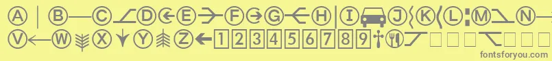 FormatPiTwoSsi Font – Gray Fonts on Yellow Background