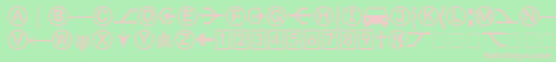 FormatPiTwoSsi Font – Pink Fonts on Green Background