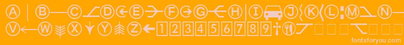 FormatPiTwoSsi Font – Pink Fonts on Orange Background