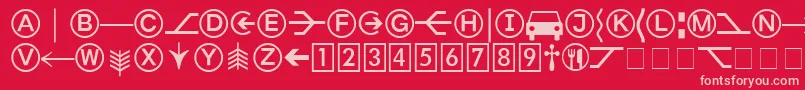 FormatPiTwoSsi Font – Pink Fonts on Red Background