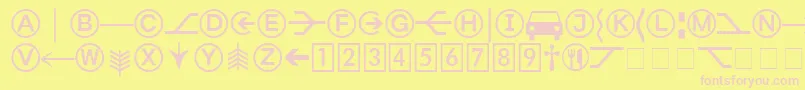 FormatPiTwoSsi Font – Pink Fonts on Yellow Background