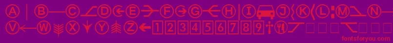 FormatPiTwoSsi Font – Red Fonts on Purple Background