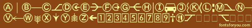 FormatPiTwoSsi Font – Yellow Fonts on Brown Background