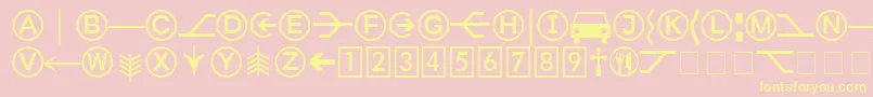 FormatPiTwoSsi Font – Yellow Fonts on Pink Background