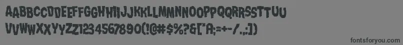 フォントNightmarealleystag – 黒い文字の灰色の背景