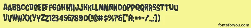 Nightmarealleystag Font – Black Fonts on Yellow Background