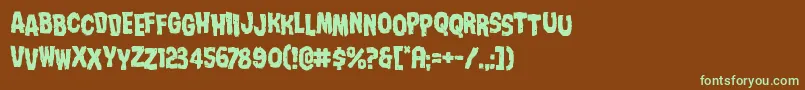 Nightmarealleystag Font – Green Fonts on Brown Background