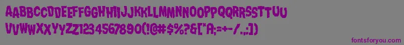 Шрифт Nightmarealleystag – фиолетовые шрифты на сером фоне