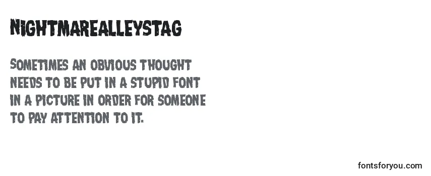 Review of the Nightmarealleystag Font