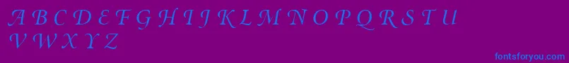 MinionSwashDisplayItalic Font – Blue Fonts on Purple Background