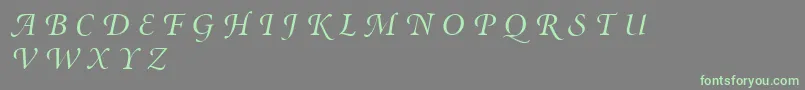 Fonte MinionSwashDisplayItalic – fontes verdes em um fundo cinza