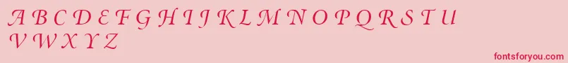 MinionSwashDisplayItalic-Schriftart – Rote Schriften auf rosa Hintergrund