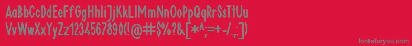 Plakat1Db-Schriftart – Graue Schriften auf rotem Hintergrund