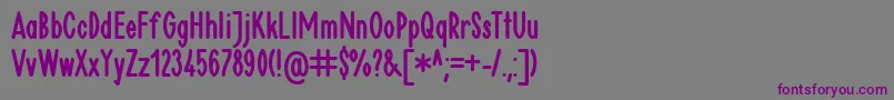 Шрифт Plakat1Db – фиолетовые шрифты на сером фоне