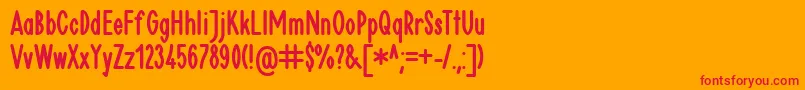 Plakat1Db Font – Red Fonts on Orange Background