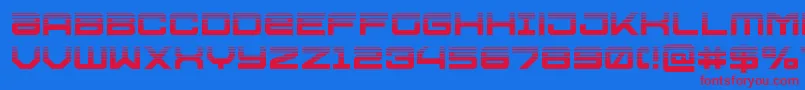 Ussdallashalf-fontti – punaiset fontit sinisellä taustalla