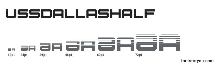 Размеры шрифта Ussdallashalf