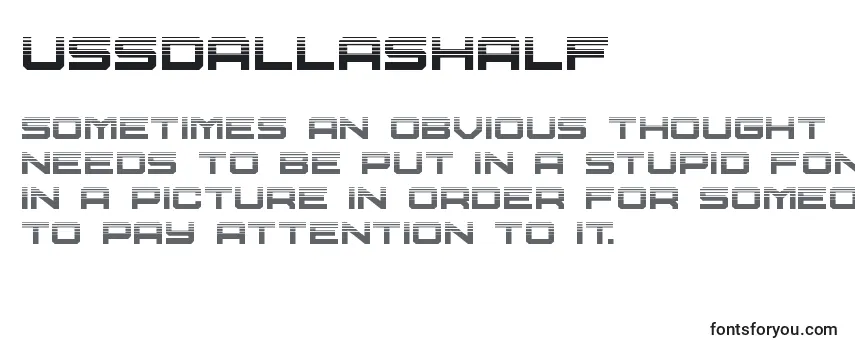Review of the Ussdallashalf Font