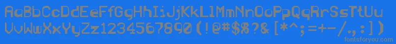 BlueRegular Font – Gray Fonts on Blue Background