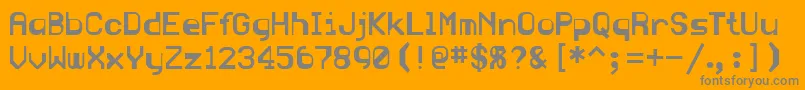 BlueRegular Font – Gray Fonts on Orange Background