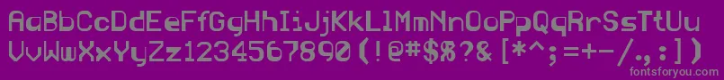 Czcionka BlueRegular – szare czcionki na fioletowym tle