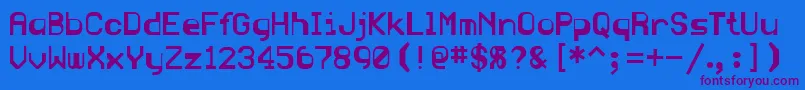 BlueRegular Font – Purple Fonts on Blue Background