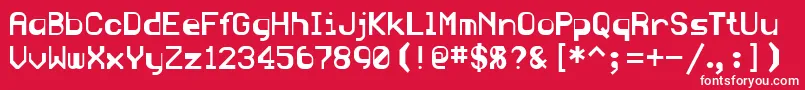 BlueRegular Font – White Fonts on Red Background