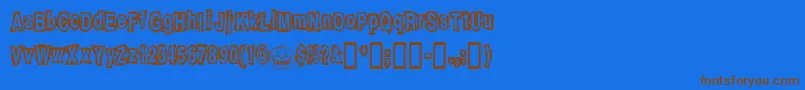 Jackolantern Font – Brown Fonts on Blue Background