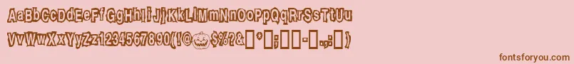 Jackolantern Font – Brown Fonts on Pink Background