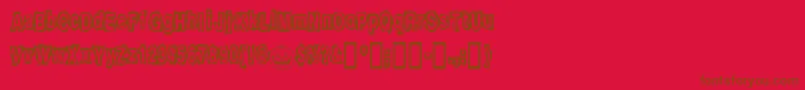 Jackolantern Font – Brown Fonts on Red Background