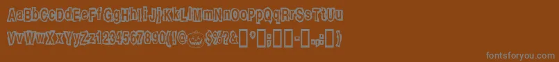 Jackolantern Font – Gray Fonts on Brown Background