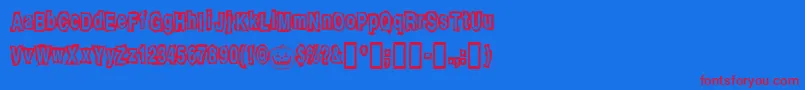 Jackolantern Font – Red Fonts on Blue Background