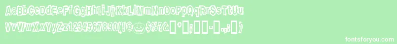 Jackolantern Font – White Fonts on Green Background