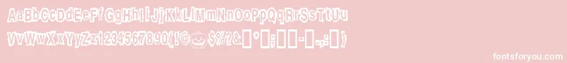 Jackolantern Font – White Fonts on Pink Background
