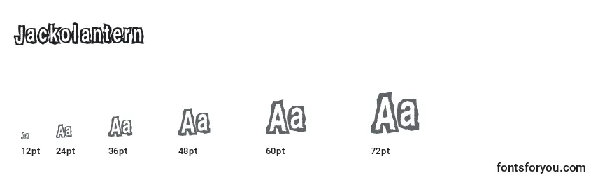 Jackolantern Font Sizes
